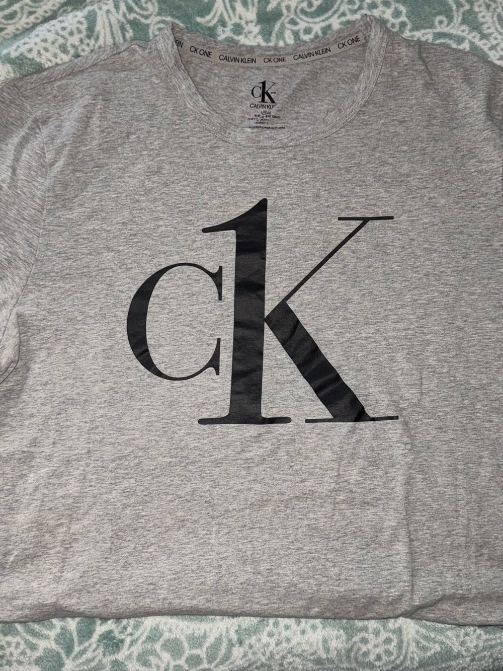 Calvin Klein Light Gray Logo Graphic Tee